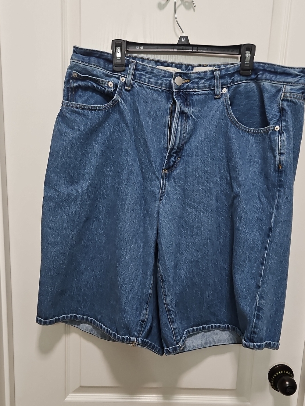 Universal Thread Light Blue Denim Shorts with Contrast Stitching